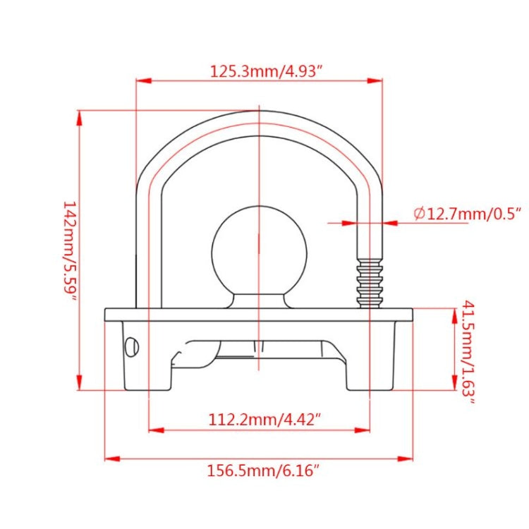 Universal Trailer Ball Hitch Coupler Lock Adjustable Trailer U Shape Coupling Lock, Random Color Delivery - Locks & Hasps by PMC Jewellery | Online Shopping South Africa | PMC Jewellery | Buy Now Pay Later Mobicred