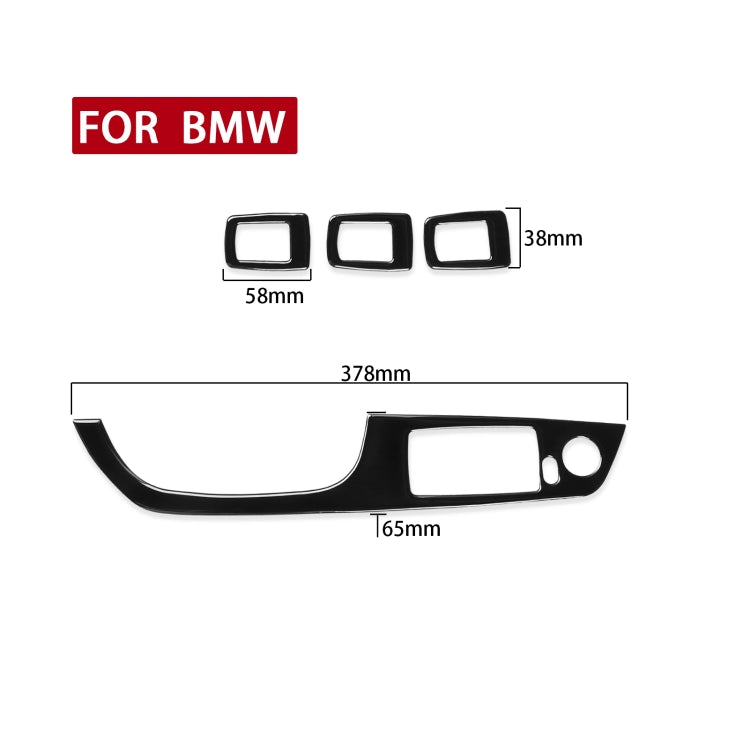 For BMW 3 Series E90/320i/325i 2005-2012 Car Left Drive Window Lifting Panel without Folding Key Decorative Sticker, Diameter: 37.8cm - Car Interior Mouldings by PMC Jewellery | Online Shopping South Africa | PMC Jewellery | Buy Now Pay Later Mobicred