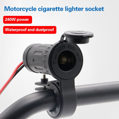 Motorcycle Cigarette Lighter Socket Car Charger Socket GPS Socket with Waterproof Cover - Battery Charger by PMC Jewellery | Online Shopping South Africa | PMC Jewellery | Buy Now Pay Later Mobicred