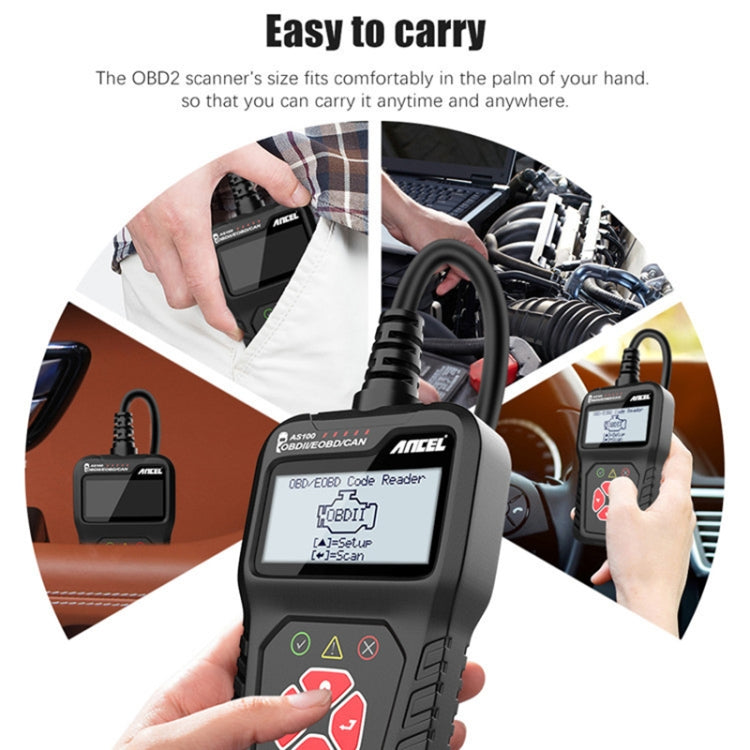 Ancel AS100 Car Fault Detector OBDII Engine Fault Light Clear - Electronic Test by PMC TechLife | Online Shopping South Africa | PMC TechLife | Buy Now Pay Later Mobicred
