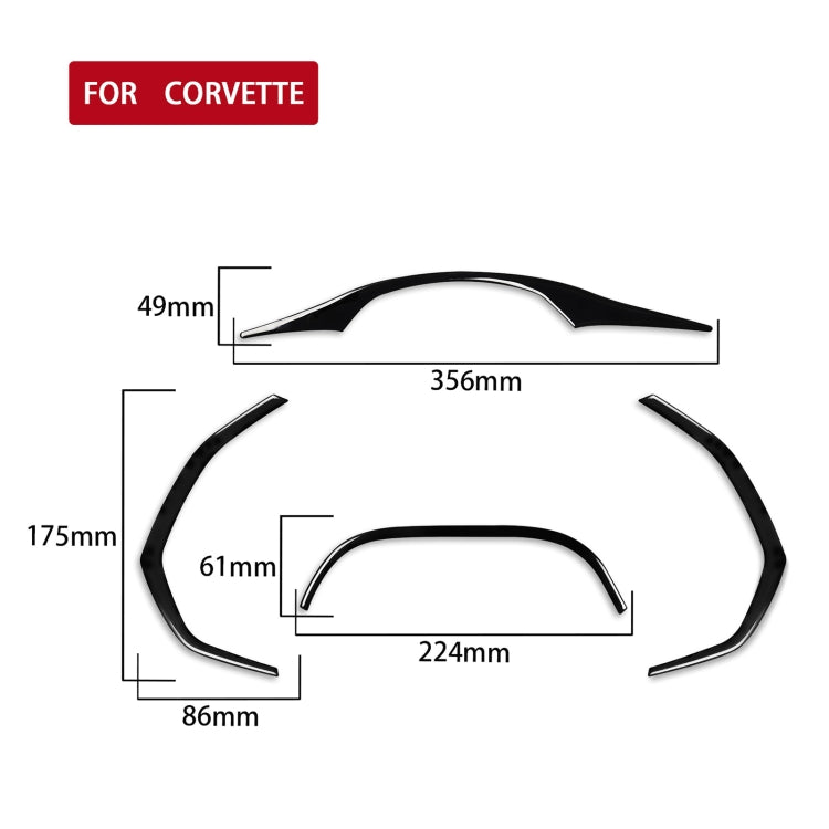 For Chevrolet Corvette C7 2014-2019 4 in 1 Car Dashboard Frame Decorative Sticker, Left Drive - Car Interior Mouldings by PMC Jewellery | Online Shopping South Africa | PMC Jewellery | Buy Now Pay Later Mobicred