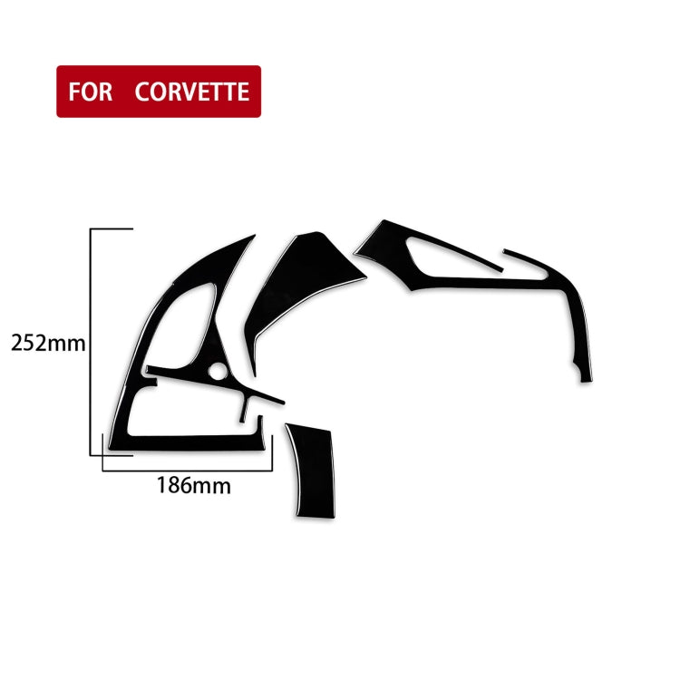 For Chevrolet Corvette C7 2014-2019 Car Left + Middle Air Outlet Panel Decorative Sticker, Left Drive - Car Interior Mouldings by PMC Jewellery | Online Shopping South Africa | PMC Jewellery | Buy Now Pay Later Mobicred