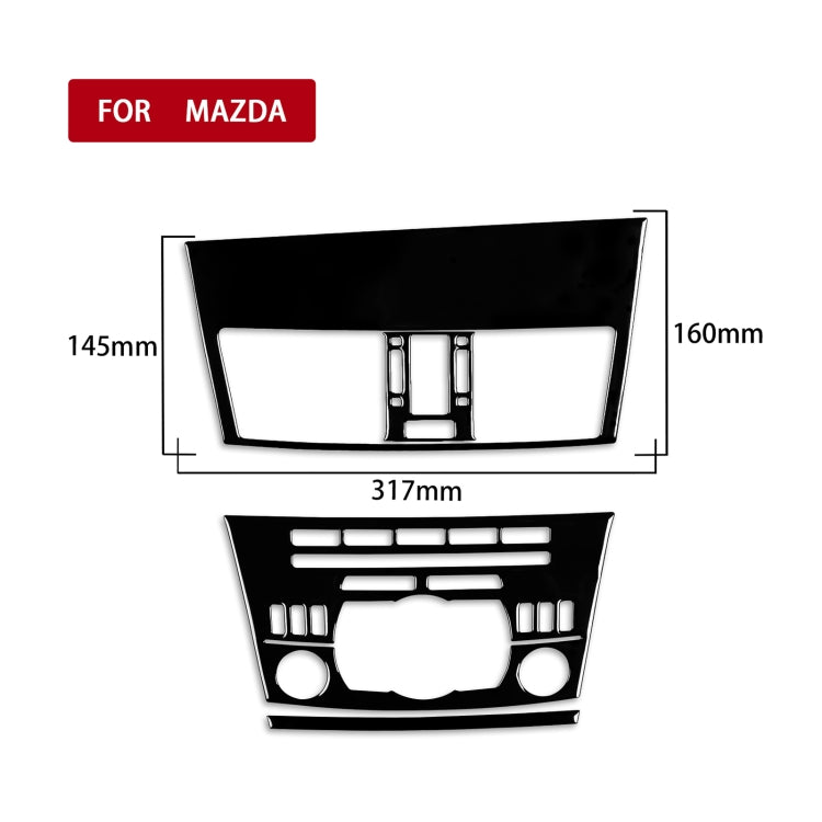 For Mazda 3 Axela 2010-2013 4 in 1 Car Central Control Radio Set A Decorative Sticker, Right Drive - Car Interior Mouldings by PMC Jewellery | Online Shopping South Africa | PMC Jewellery | Buy Now Pay Later Mobicred