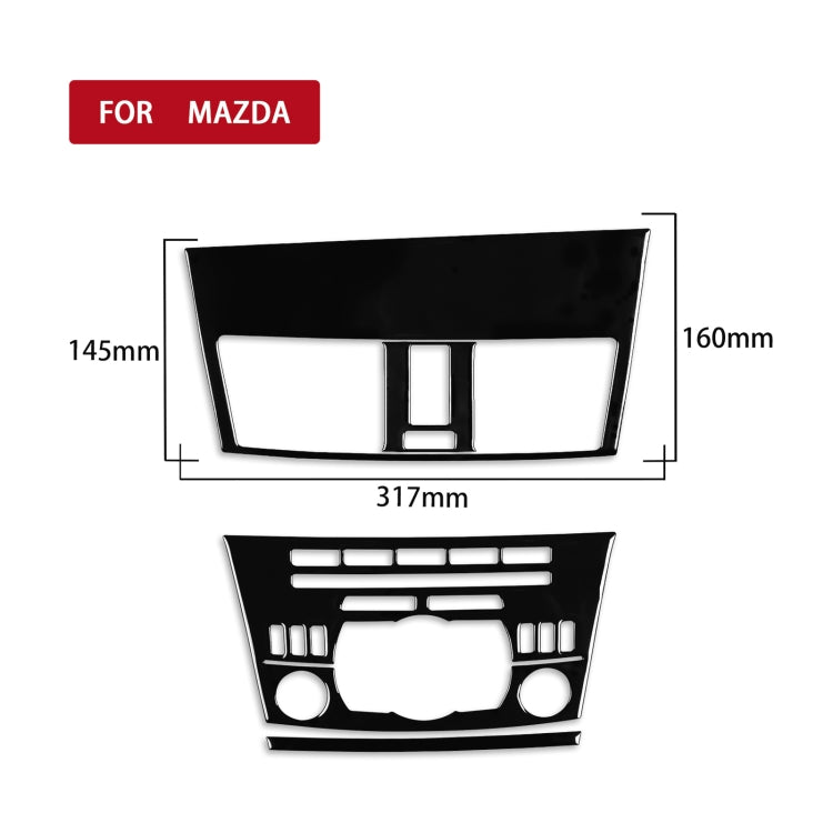 For Mazda 3 Axela 2010-2013 4 in 1 Car Central Control Radio Set B Decorative Sticker, Right Drive - Car Interior Mouldings by PMC Jewellery | Online Shopping South Africa | PMC Jewellery | Buy Now Pay Later Mobicred