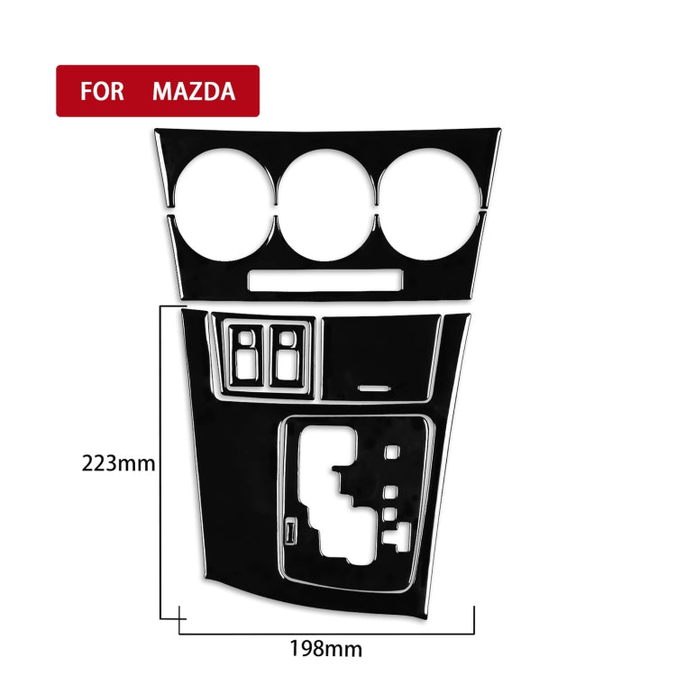 For Mazda 3 Axela 2010-2013 9 in 1 Car AC Gear Panel Set D Decorative Sticker, Right Drive - Car Interior Mouldings by PMC Jewellery | Online Shopping South Africa | PMC Jewellery | Buy Now Pay Later Mobicred