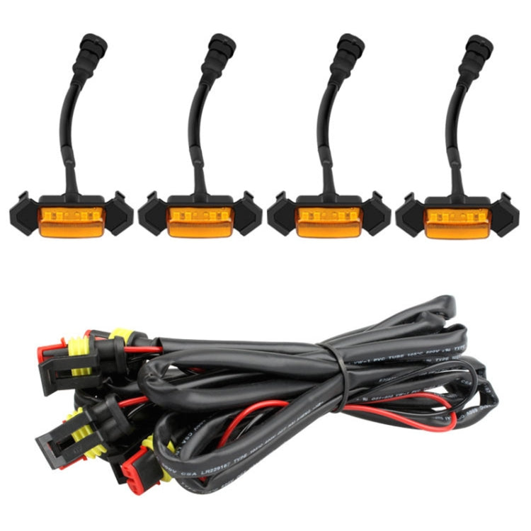 For Toyota Tacoma TRD 2016-2019 4 in 1 Car LED Front Grille Warning Lights, Daytime Running Lights & Wide Lights (Yellow Light) - Clearance Lights by PMC TechLife | Online Shopping South Africa | PMC TechLife | Buy Now Pay Later Mobicred