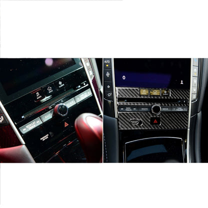 Car Carbon Fiber CD  Console Panel Decorative Sticker for Infiniti Q50 / Q60 2014-2020 - Car Interior Mouldings by PMC Jewellery | Online Shopping South Africa | PMC Jewellery | Buy Now Pay Later Mobicred