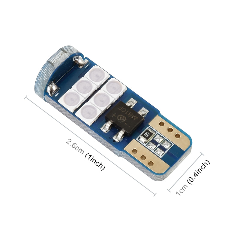 2 PCS T10 DC12 / 1W 9LEDs SMD-3030 Car Clearance Light(Blue Light) - Clearance Lights by PMC Jewellery | Online Shopping South Africa | PMC Jewellery | Buy Now Pay Later Mobicred