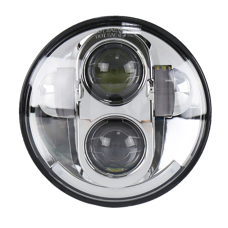 5.75 inch DC12V 6000K-6500K 40W Car LED Headlight for Harley (Silver) - LED Headlamps by PMC Jewellery | Online Shopping South Africa | PMC Jewellery | Buy Now Pay Later Mobicred