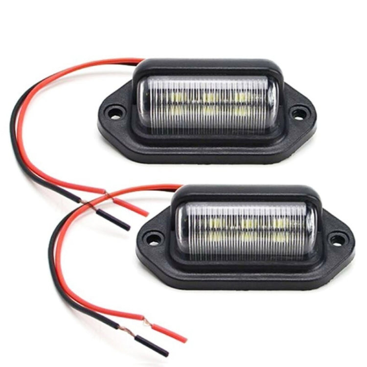 2 PCS Car Van Bus Trailer LED Taillight Side Light 12-24V 6LEDs License Plate Light - Arrow Turn Lights by PMC Jewellery | Online Shopping South Africa | PMC Jewellery | Buy Now Pay Later Mobicred