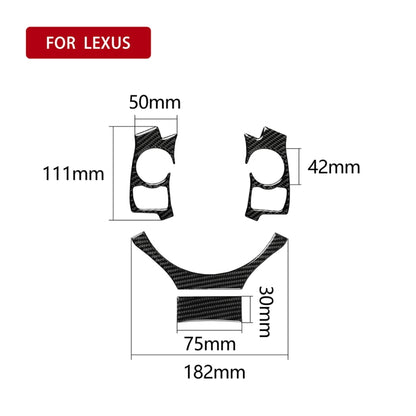 4 in 1 Car Carbon Fiber Steering Wheel Button Decorative Sticker for Lexus IS250 NX200 200t 300h, Left and Right Drive Universal - Car Interior Mouldings by PMC Jewellery | Online Shopping South Africa | PMC Jewellery | Buy Now Pay Later Mobicred