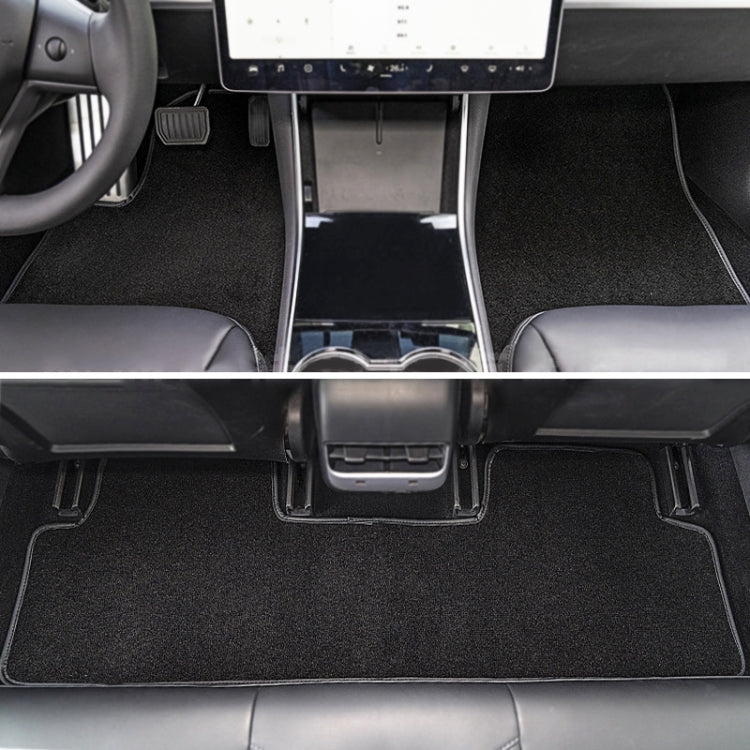 3 in 1 Car Velvet Foot Mat for Tesla Model 3 - Floor Mats by PMC Jewellery | Online Shopping South Africa | PMC Jewellery | Buy Now Pay Later Mobicred