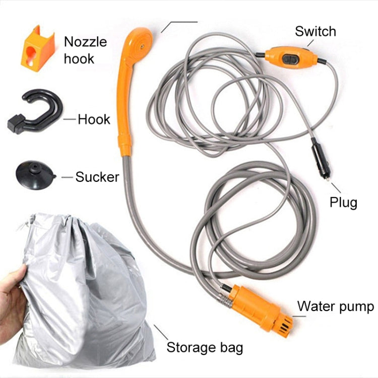 12V Portable Outdoor Car Electric Shower Sprinkler Washer (Yellow) - Car washing supplies by PMC TechLife | Online Shopping South Africa | PMC TechLife | Buy Now Pay Later Mobicred