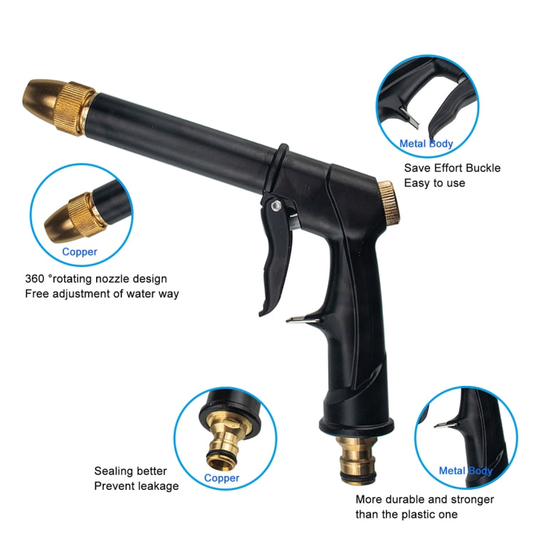 Car / Household Portable High Pressure Wash Water Gun Garden Irrigation(Black) - Car Washer & Accessories by PMC TechLife | Online Shopping South Africa | PMC TechLife