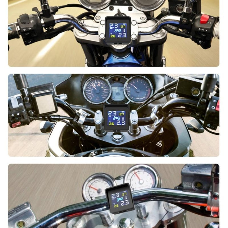 Universal Motorcycle Wireless High Precision Solar Energy TPMS Tire Pressure Alarm System External Tire Monitor - Electrical System by PMC TechLife | Online Shopping South Africa | PMC TechLife | Buy Now Pay Later Mobicred