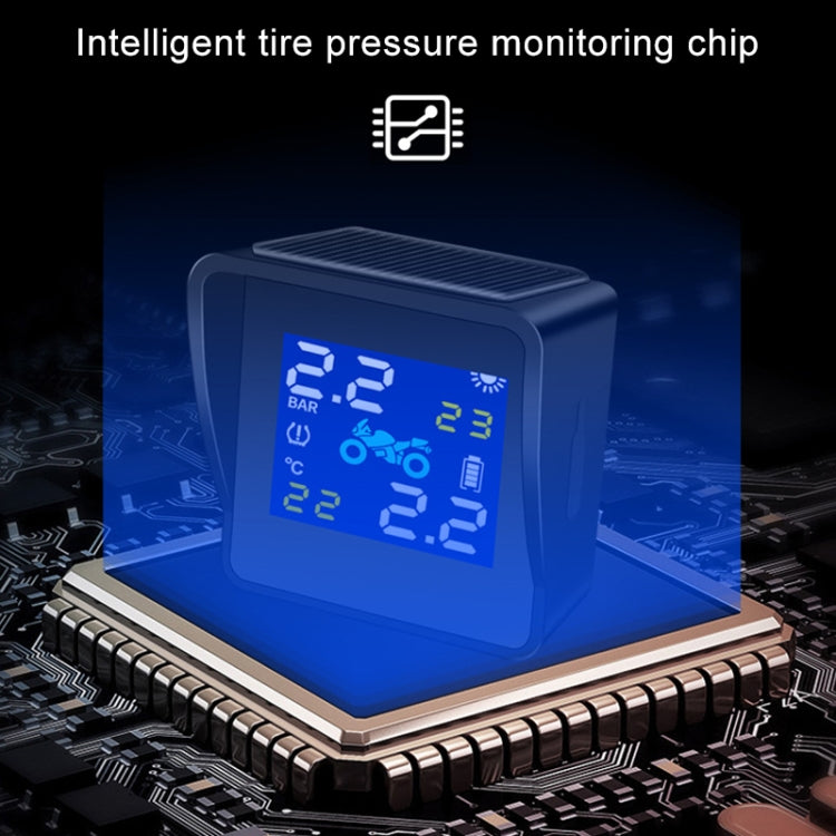 Universal Motorcycle Wireless High Precision Solar Energy TPMS Tire Pressure Alarm System External Tire Monitor - Electrical System by PMC TechLife | Online Shopping South Africa | PMC TechLife | Buy Now Pay Later Mobicred