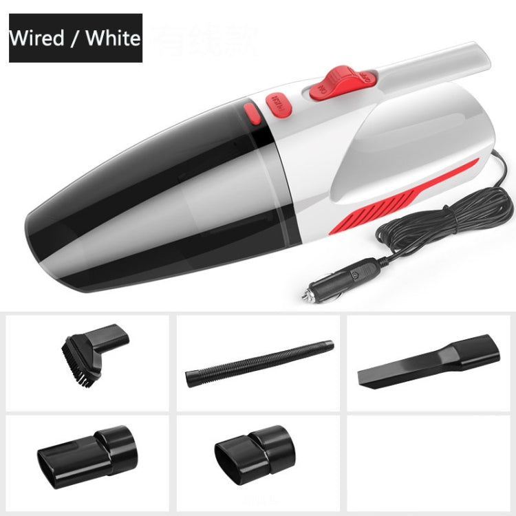 Car Wired Portable 120W Handheld Powerful Vacuum Cleaner with LED Light Cable Length: 5m(White) - Vacuum Cleaner by PMC Jewellery | Online Shopping South Africa | PMC Jewellery | Buy Now Pay Later Mobicred