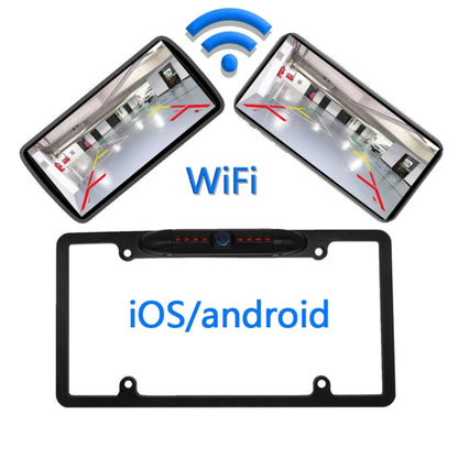 US License Plate Frame WiFi Wireless Car Reversing Rear View Wide-angle Starlight Night Vision Camera - Rear View Cameras by PMC Jewellery | Online Shopping South Africa | PMC Jewellery | Buy Now Pay Later Mobicred