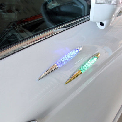 Car Solar Shark Gill Warning Lights Car Door Anti-collision Rear-end Collision LED Dlashing Lamp, Mode: Constant Bright + Flashing (Silver) - Warning Lights by PMC Jewellery | Online Shopping South Africa | PMC Jewellery | Buy Now Pay Later Mobicred