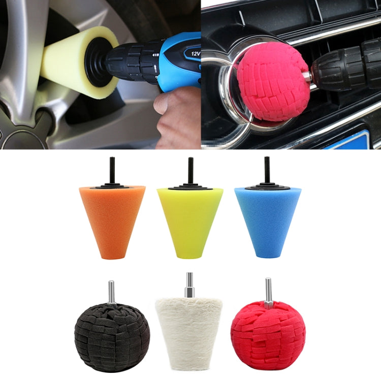 6 in 1 3 inch Car Polishing Disc Set Wheel Rim Polishing Waxing Sponge - Polishing Machine & Accessories by PMC Jewellery | Online Shopping South Africa | PMC Jewellery | Buy Now Pay Later Mobicred