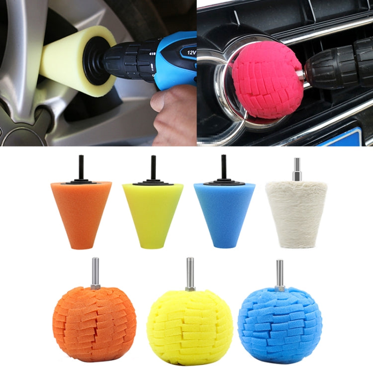 7 in 1 3 inch Car Polishing Disc Set Wheel Rim Polishing Waxing Sponge - Polishing Machine & Accessories by PMC Jewellery | Online Shopping South Africa | PMC Jewellery | Buy Now Pay Later Mobicred