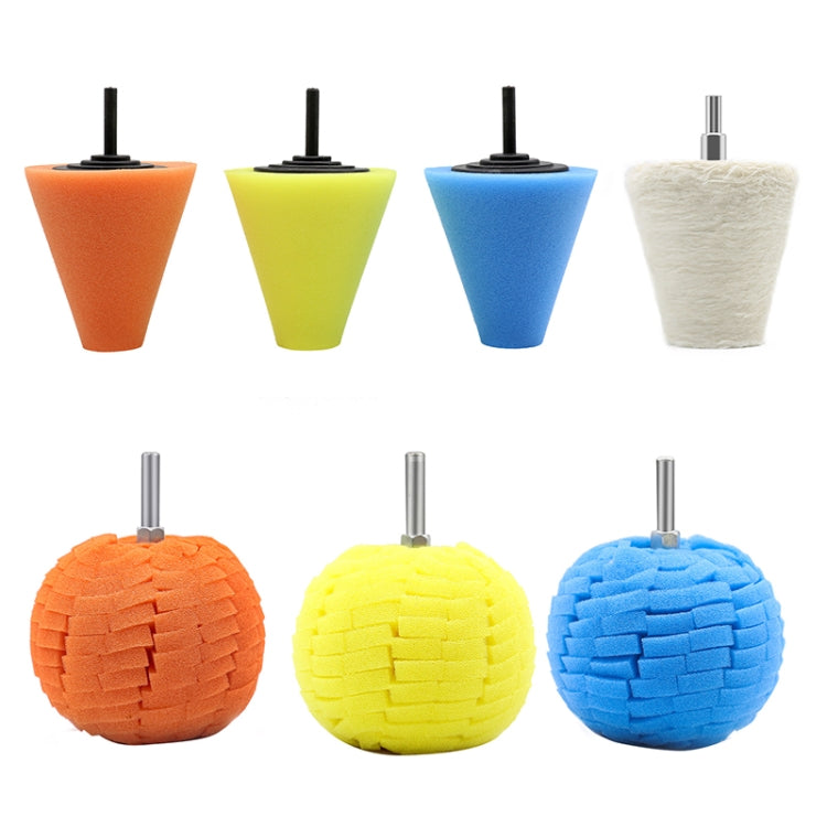 7 in 1 3 inch Car Polishing Disc Set Wheel Rim Polishing Waxing Sponge - Polishing Machine & Accessories by PMC TechLife | Online Shopping South Africa | PMC TechLife | Buy Now Pay Later Mobicred