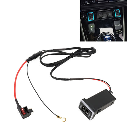 Car QC3.0 Fast Charge USB Interface Modification Charger for Toyota, Fuse to Take Power(Ice Blue Light) - DIY Modified Charger by PMC Jewellery | Online Shopping South Africa | PMC Jewellery | Buy Now Pay Later Mobicred