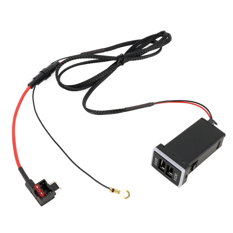 Car QC3.0 Fast Charge USB Interface Modification Charger for Toyota, Fuse to Take Power(Ice Blue Light) - DIY Modified Charger by PMC TechLife | Online Shopping South Africa | PMC TechLife | Buy Now Pay Later Mobicred