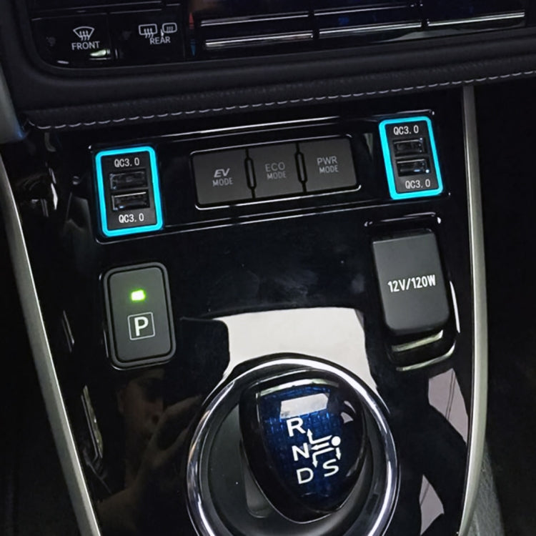 Car QC3.0 Fast Charge USB Interface Modification Charger for Toyota, Fuse to Take Power(Ice Blue Light) - DIY Modified Charger by PMC TechLife | Online Shopping South Africa | PMC TechLife | Buy Now Pay Later Mobicred