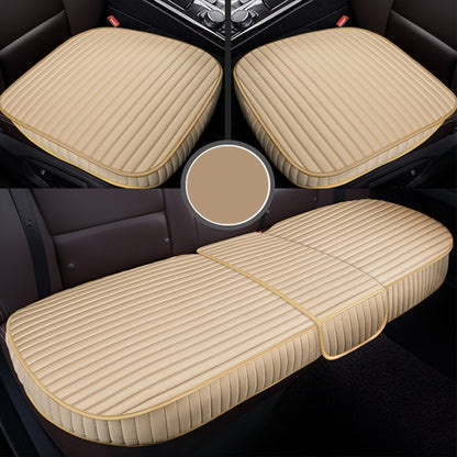 3 in 1 Car Seat Cushion Free Binding All Inclusive Seat Mat Set (Beige) - Seat Accessories by PMC Jewellery | Online Shopping South Africa | PMC Jewellery | Buy Now Pay Later Mobicred