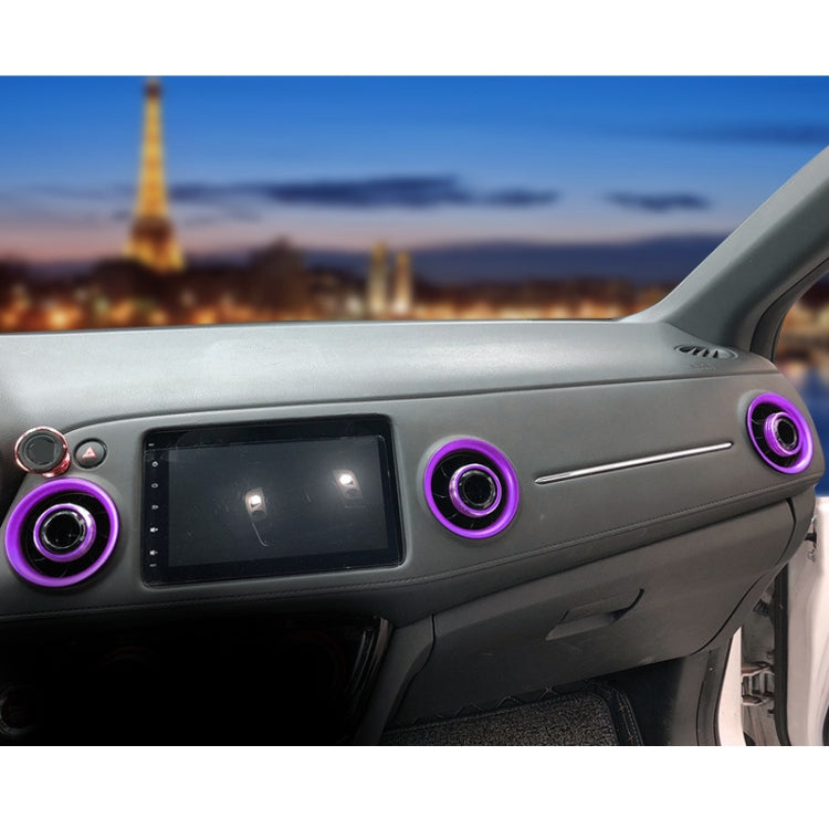 8 PCS Car Aluminum Alloy Air Conditioner Knob Case and Base for Honda XR-V (Purple) - Decoration Rings by PMC Jewellery | Online Shopping South Africa | PMC Jewellery | Buy Now Pay Later Mobicred