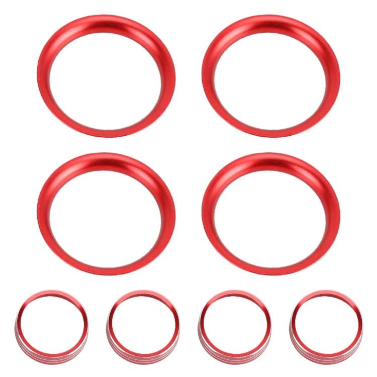 8 PCS Car Aluminum Alloy Air Conditioner Knob Case and Base for Honda XR-V (Red) - Decoration Rings by PMC Jewellery | Online Shopping South Africa | PMC Jewellery | Buy Now Pay Later Mobicred