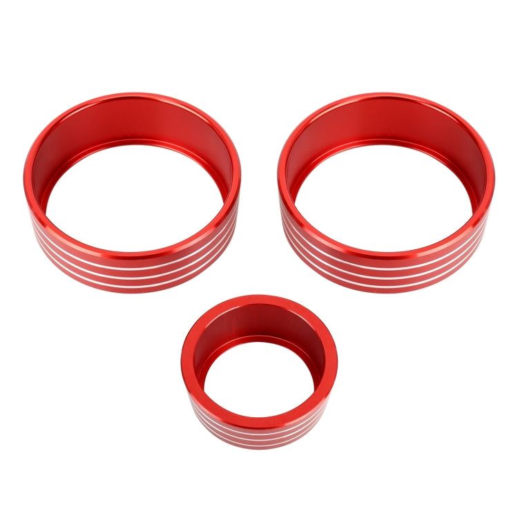 3 PCS Car Aluminum Alloy Air Conditioner Knob Case for Honda VEZEL / XR-V / Fit / GIENIA / City(Red) - Decoration Rings by PMC Jewellery | Online Shopping South Africa | PMC Jewellery | Buy Now Pay Later Mobicred