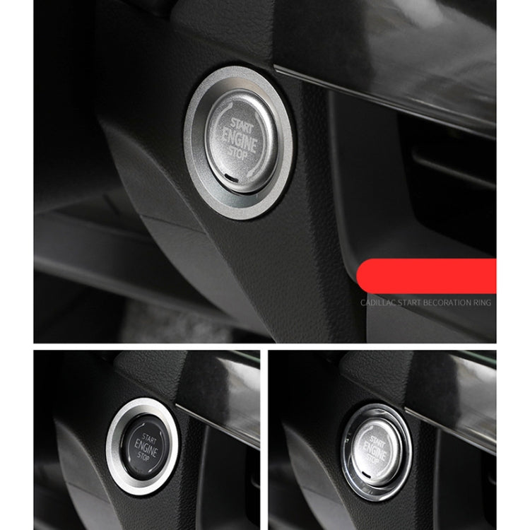 Car Engine Start Key Push Button Ring Trim Metal Sticker Decoration for Cadillac CT5 CT4 XT4 XT6 / Chevrolet Silverado (Silver) - Decoration Rings by PMC TechLife | Online Shopping South Africa | PMC TechLife | Buy Now Pay Later Mobicred