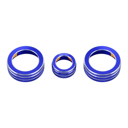 3 PCS Car Metal Air Conditioner Knob Case for Honda CR-V 2017(Blue) - Decoration Rings by PMC Jewellery | Online Shopping South Africa | PMC Jewellery | Buy Now Pay Later Mobicred