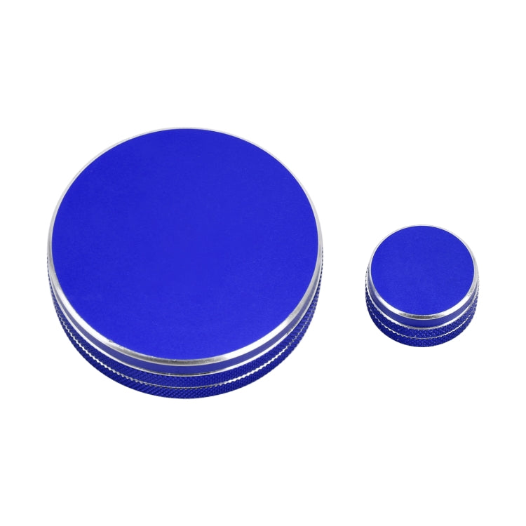 2 PCS Car Metal Central Control Knob Case for Cadillac (Blue) - Decoration Rings by PMC Jewellery | Online Shopping South Africa | PMC Jewellery | Buy Now Pay Later Mobicred