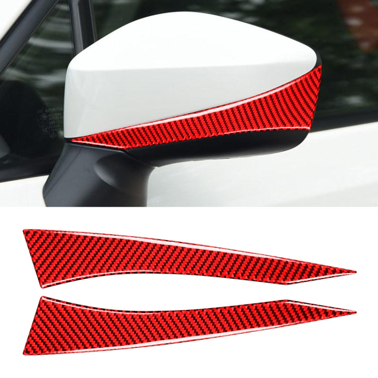 Car Carbon Fiber Rearview Mirror Anti-collision Strip for Subaru BRZ / Toyota 86 2013-2017, Left and Right Drive Universal (Red) - Car Interior Mouldings by PMC Jewellery | Online Shopping South Africa | PMC Jewellery | Buy Now Pay Later Mobicred