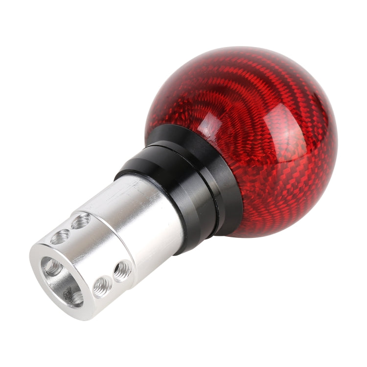 Universal Car Pressable Telescopic Carbon Fiber Gear Head Gear Shift Knob, Length: 9.5cm (Red) - Shift Knob by PMC Jewellery | Online Shopping South Africa | PMC Jewellery | Buy Now Pay Later Mobicred