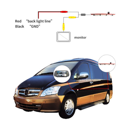 PZ468 Car Waterproof 170 Degree Brake Light View Camera for Mercedes-Benz Vito 2016 - Rear View Cameras by PMC Jewellery | Online Shopping South Africa | PMC Jewellery | Buy Now Pay Later Mobicred