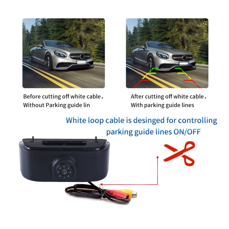 PZ469 Car Waterproof 170 Degree Brake Light View Camera + 7 inch Rearview Monitor for Nissan N200 2010-2017 - Rear View Cameras by PMC Jewellery | Online Shopping South Africa | PMC Jewellery | Buy Now Pay Later Mobicred