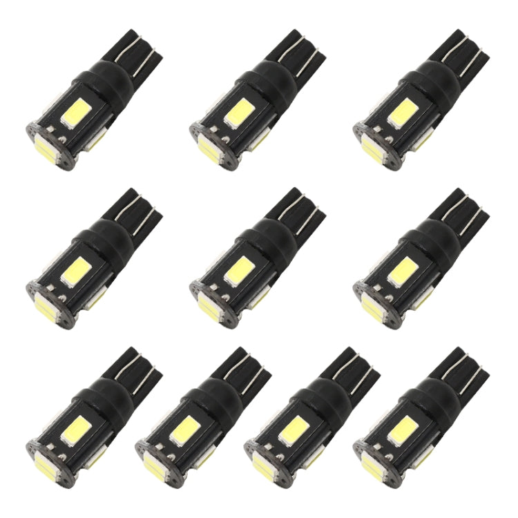 10 PCS T10 DC12V / 1.5W / 6000K / 80LM Car Decoding LED Clearance Lights with 6LEDs SMD-5630 Lamp Beads - Brake Lights by PMC Jewellery | Online Shopping South Africa | PMC Jewellery | Buy Now Pay Later Mobicred