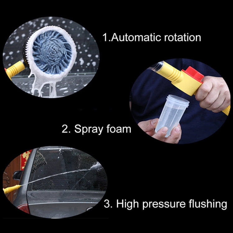 Car Cleaning Tools Chenille Automatic Rotating Car Wash Brush, Style: Water Brush + 10m Water Pipe - Car washing supplies by PMC Jewellery | Online Shopping South Africa | PMC Jewellery | Buy Now Pay Later Mobicred