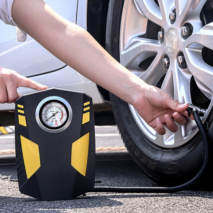 Car 12V Portable Inflatable Cylinder Pedal Pointer Air Pump with Light & Tool Box - Inflatable Pump by PMC Jewellery | Online Shopping South Africa | PMC Jewellery