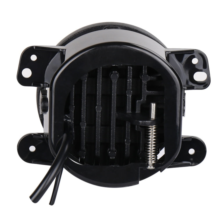 2 PCS DC12V-30V / 30W / 3A / 1440LM 12LEDs  4 inch Car LED Colorful Fog Light, Style: Black Background(Yellow Light) - free shipping - PMC TechLife - Order now!