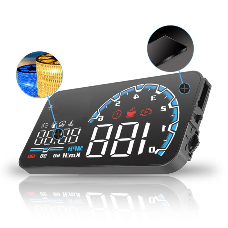 H300 Car 5 inch OBD HUD Head-up Display Support Engine Failure Alarm / Water Temperature Alarm Voltage Alarm - Head Up Display System by PMC Jewellery | Online Shopping South Africa | PMC Jewellery | Buy Now Pay Later Mobicred