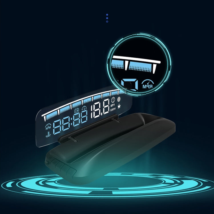 H402 Car 4 inch OBD Mode HUD Head-up Display Support Engine Failure Alarm / Water Temperature Alarm Voltage Alarm - Head Up Display System by PMC Jewellery | Online Shopping South Africa | PMC Jewellery | Buy Now Pay Later Mobicred