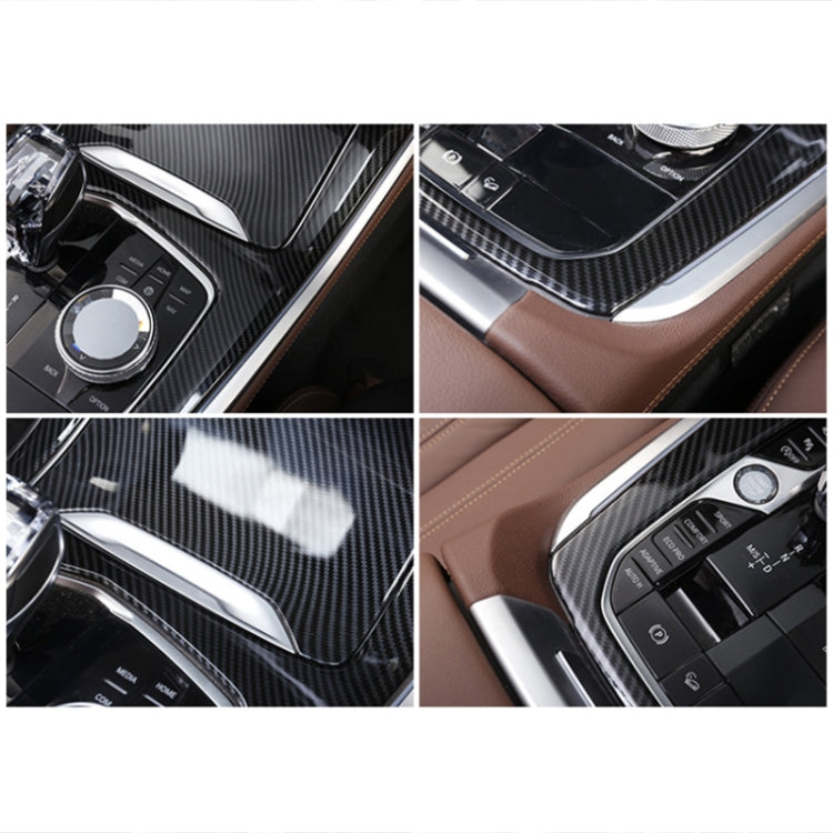 2 PCS Car Carbon Fiber Gear Panel Decorative Sticker for BMW X5 2020 - Car Interior Mouldings by PMC Jewellery | Online Shopping South Africa | PMC Jewellery | Buy Now Pay Later Mobicred