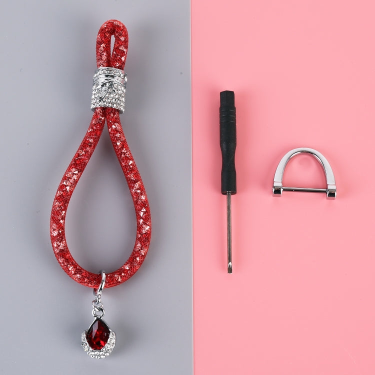 Car Diamond Metal + Plastic Keychain (Red) - Key Rings by PMC Jewellery | Online Shopping South Africa | PMC Jewellery