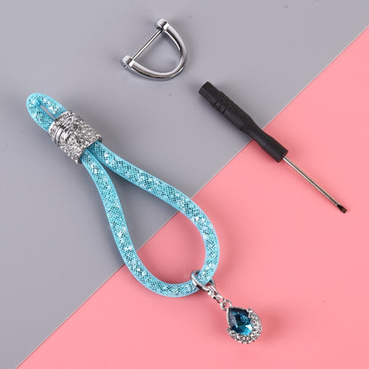 Car Diamond Metal + Plastic Keychain (Baby Blue) - Key Rings by PMC Jewellery | Online Shopping South Africa | PMC Jewellery