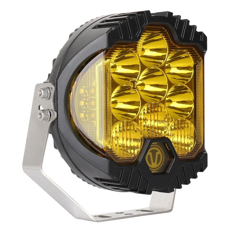 OL-1950Y 7 inch DC12V-30V 8000LM 6500K 90W Car LED Light on Three Sides Headlight for Jeep Wrangler (Gold Light) - Work Lights by PMC Jewellery | Online Shopping South Africa | PMC Jewellery | Buy Now Pay Later Mobicred